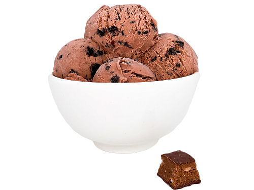 Мороженое пломбир "Шварцвальдская вишня" с кусочками шоколадного печенья и ромовой вишней, 1 кг