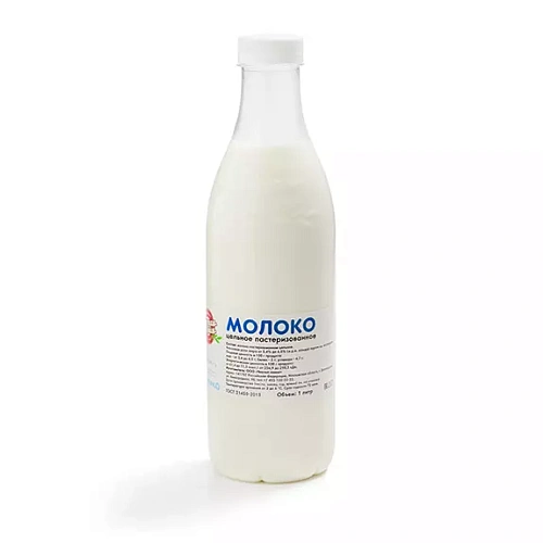 Молоко цельное низкопастеризованное 3,4-4,5%, 1 л