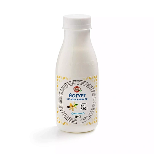 Йогурт «Сладкая ваниль» питьевой из цельного коровьего молока 3,4% - 4,5%, 350 г