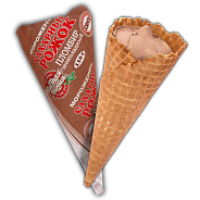 Мороженое «Сахарный Рожок» пломбир шоколадный в вафельном рожке, 110 г